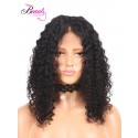 Beautyhairwigs Brazilian Virgin Hair Wigs Water Wave Human Hair Lace Front Bob Wig Middle Parting 130% 150% 180% Density (LFW4006)