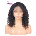 Beautyhairwigs 100% Human Hair Lace Front Wig Indian Remy Hair Water Wave Natural Color 130% 150% 180% Density (LFW4002)