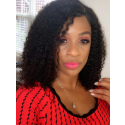 Indian Remy Kinky Curly Hair Full Lace Wig 130% 150% 180% Density For Black Women