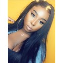 Beautyhairwigs Brazilian Raw Virgin Hair Pre Plucked Silky Straight Full Lace Wig 